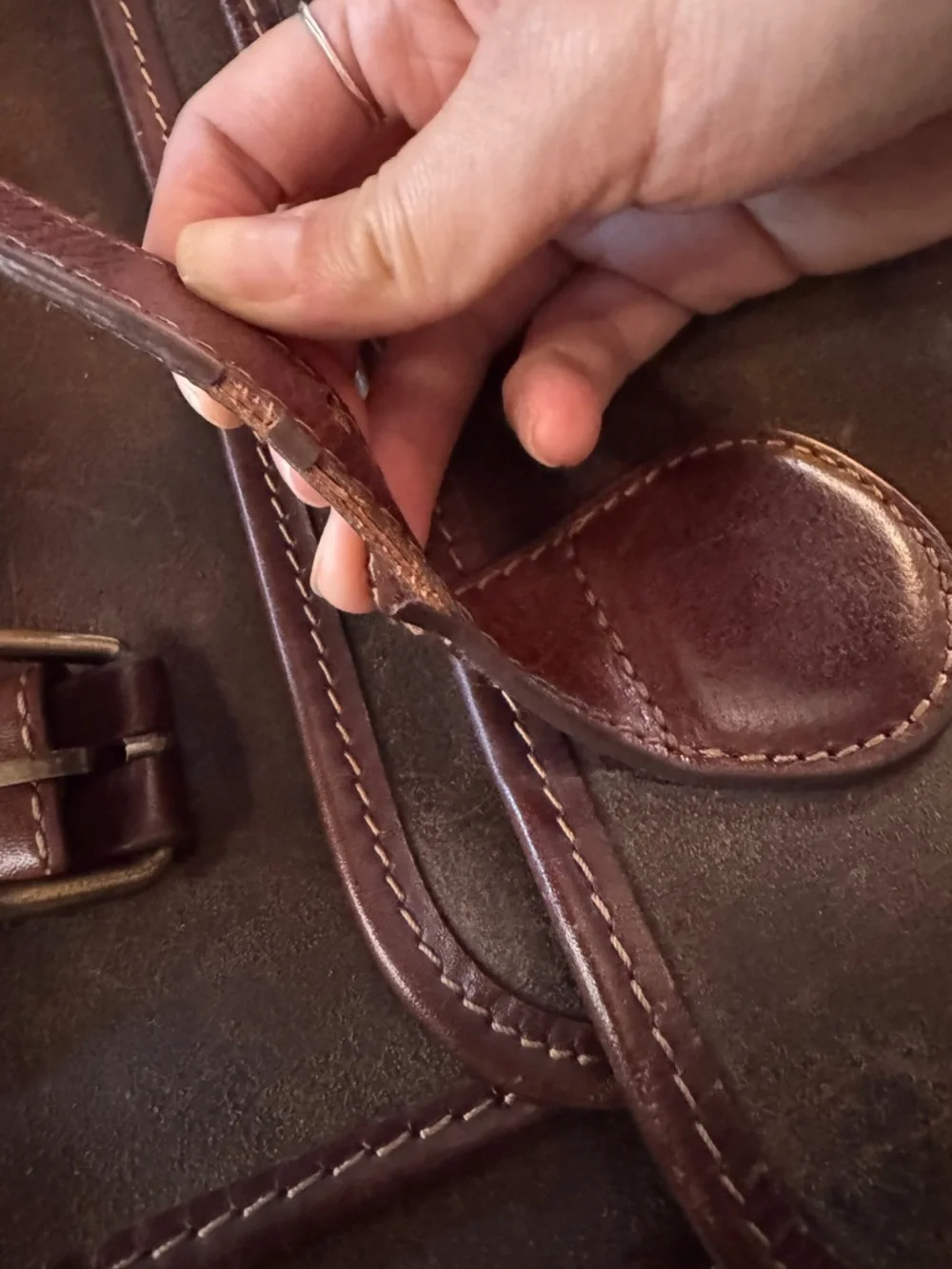 Baron vintage Classic Brown Leather Messenger Bag for Men